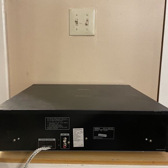 Sony CDP-C231 Compact Disc Player For Rack Stereo Component Untested - Picture 6 of 7